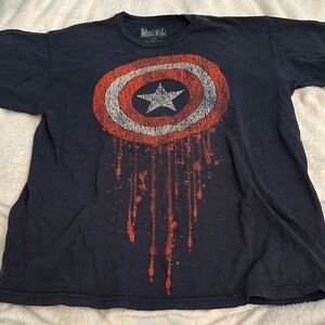 Marvel Navy T-Shirt with Captain America Shield